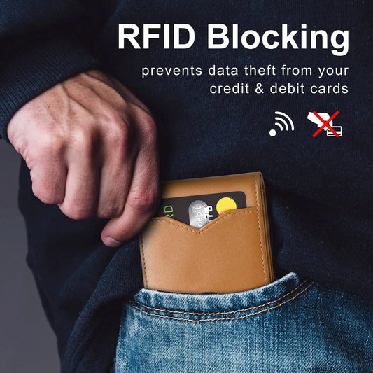 🔥50% Rabatt🔥GSOIAX RFID-Blockierende Herren-Geldbörse 👔 | Ultradünn (0,8 Zoll) mit 11 Kartenfächern & 5 Jahre Garantie – Perfekt für Reisen & Business