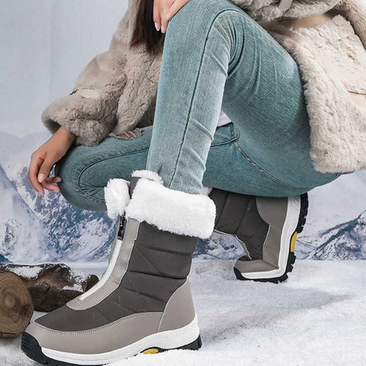 ⏳Cyber Monday Blitzangebot💥👢Rutschfeste, warme Schneestiefel mit Reißverschluss für Damen✨
