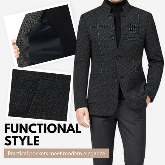 📢📢50% Rabatt!!! 🎉✨ Lässiger warmer Herrenblazer – Stylischer Blazer, wärmendes Material und lässiger Schnitt – perfekt für einen eleganten Look im Alltag & im Büro. Jetzt -50%!