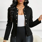 🧥 50% RABATT! 🌞 Damen kragenlose Kunstwildleder-Jacke – Kurze Silhouette & samtige Textur – Weich, elegant & perfekt für Frühlingstage, Büro oder lässige Ausflüge ✨