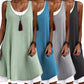 Lässiges, lockeres, ärmelloses Tanktop-Kleid in Layering-Optik für Damen