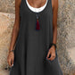 Lässiges, lockeres, ärmelloses Tanktop-Kleid in Layering-Optik für Damen