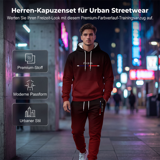 🔥 50 % RABATT – Herren Trainingsanzug mit Farbverlauf | Sportlicher Style trifft auf maximalen Komfort ✨