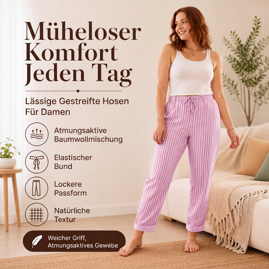 👖 50 % RABATT | Luftig, lässig & bequem – Lockere Damenhose aus Baumwolle & Leinen