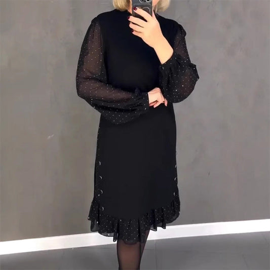 👗 50 % RABATT | Eleganz mit funkelnden Details – Damen-Kleid mit Strassverzierung