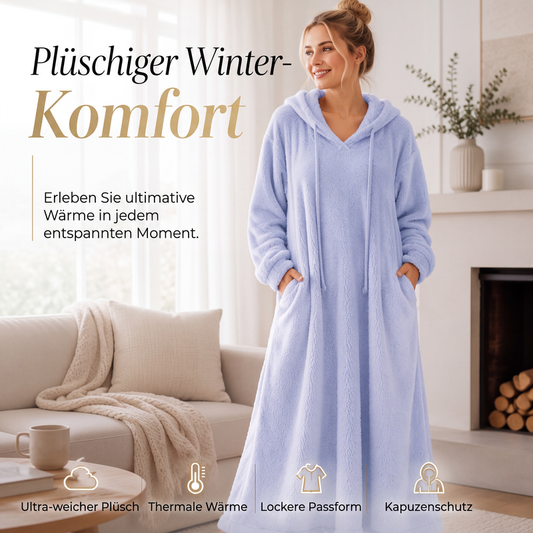 👗 50% Rabatt | Kuschelige Wärme & Komfort – Plüsch-Kapuzenkleid