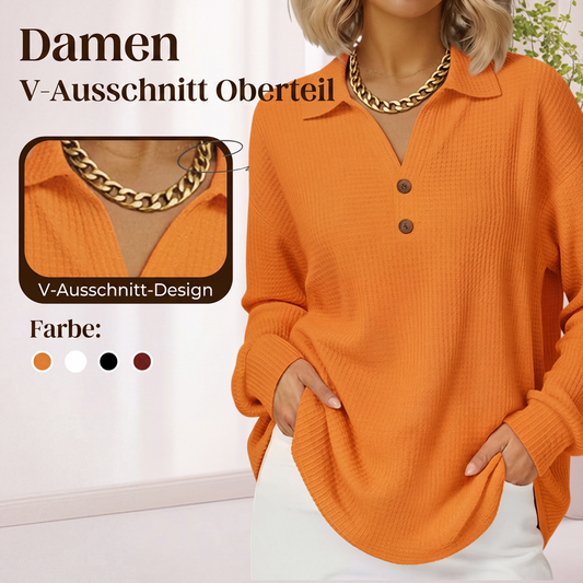 🧶 50% Rabatt | Leichter Komfort & femininer Style – Waffelstrick-Oberteil
