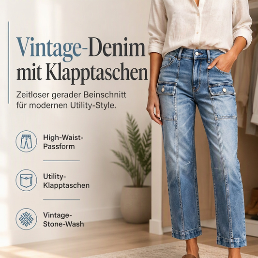 👖 50% Rabatt | Schmeichelhafte High-Waist-Passform – Straight-Leg Jeans