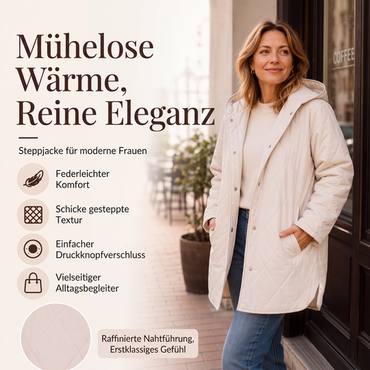 🧥 50% Rabatt | Stilvoll durch kalte Tage – Damen Diamant-Steppmantel