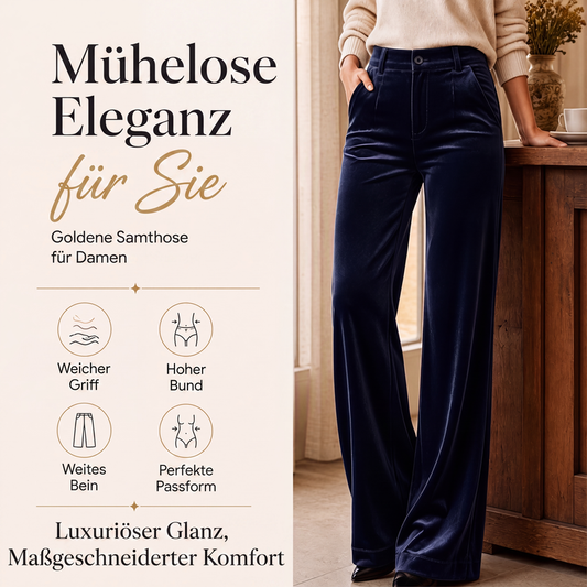 👖 50% Rabatt | Schmeichelhafte Eleganz & fließender Komfort – Samt-Weitbeinhose