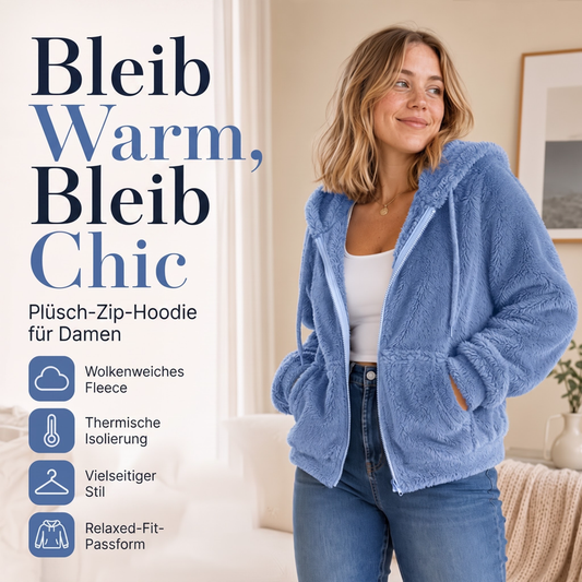 ☁️ 50% Rabatt | Kuscheliger Wohlfühl-Look für kalte Tage – Damen Kapuzenjacke