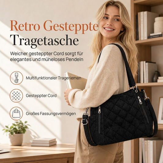 👜 50% Rabatt | Mehr Platz & weniger Taschenchaos – Große gesteppte Schultertasche