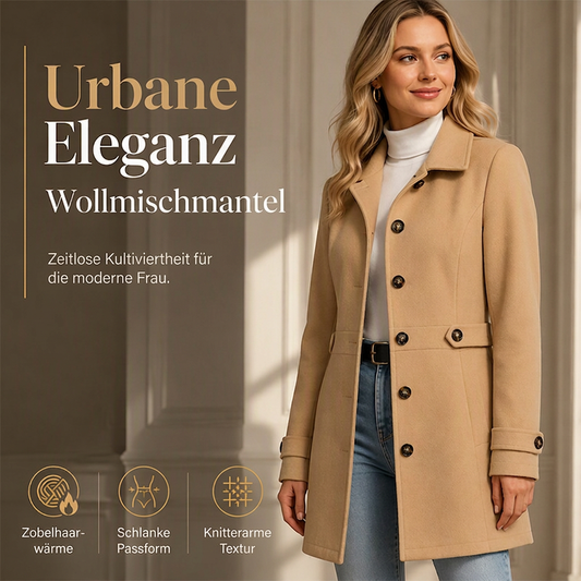 Elegante taillierte Damen-Mantel mit Knopfleiste