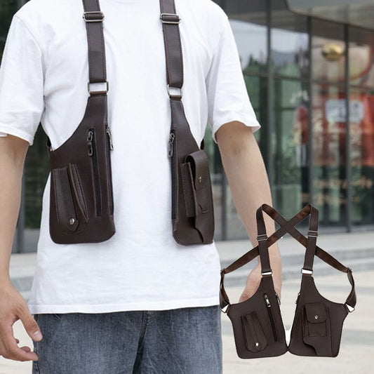Diebstahlsichere taktische Herren-Doppel-Schultertasche mit mehreren Taschen