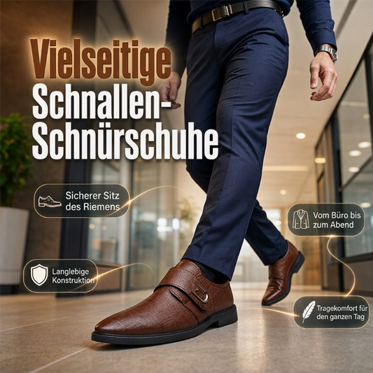🌸 Vielseitige Riemchen-Anzugsschuhe für Herren – Klassischer Chic, bequemer Sitz & immer passend – Ein Must-have für deine Garderobe
