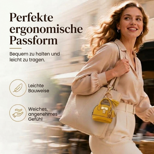 🌸 Mini-Muschel-Tasche Schlüsselanhänger aus PU-Leder – Lippenstift-Geldbörse für Münzen – Kompakt, weich & immer passend – Ein Must-have für unterwegs