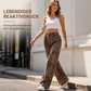 🐆 Weite Geradebein-Hose mit Leopardenmuster für Damen – Lässig, bequem & immer passend