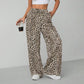 🐆 Weite Geradebein-Hose mit Leopardenmuster für Damen – Lässig, bequem & immer passend