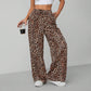 🐆 Weite Geradebein-Hose mit Leopardenmuster für Damen – Lässig, bequem & immer passend