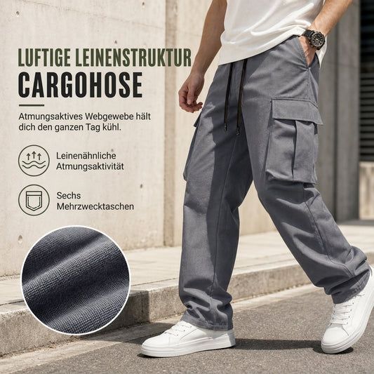 ☀️ Lässig & leicht – Cargohose mit Kordelzug – Weicher Stoff, praktische Taschen & vielseitig kombinierbar