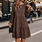 🔔 Letzte 100 Stück – solange der Vorrat reicht! Langärmliges Vintage-Cordkleid für Damen
