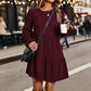 🔔 Letzte 100 Stück – solange der Vorrat reicht! Langärmliges Vintage-Cordkleid für Damen