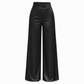 💎 Hoch taillierte Satin-Weithosen mit asymmetrischer Taille – Elegant, feminin & immer passend