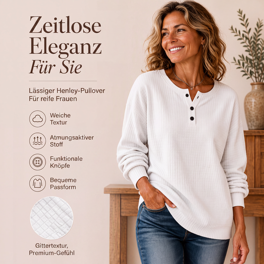 🧶 Danmen-Freizeit-Sweatshirt aus Waffelstrick – Weich, bequem & immer passend
