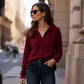 🌿 Klassisch & feminin – V-Ausschnitt Rippstrick Pullover – Weicher Stoff, moderner Schnitt & vielseitig kombinierbar