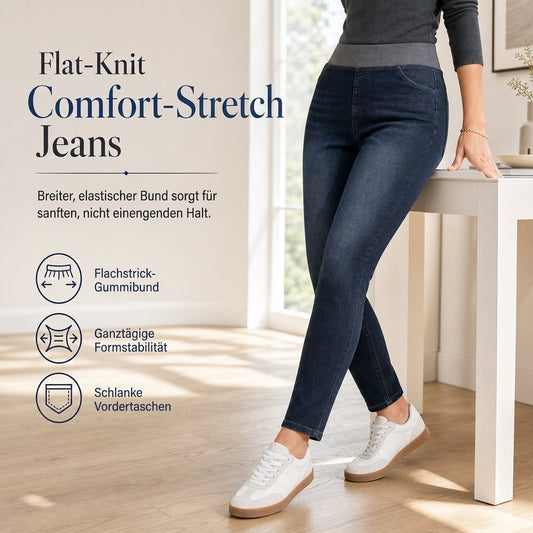 🌙 Lässig & schlankmachend – Slim-Fit Jeans mit hoher Leibhöhe – Dunkelwaschung, elastischer Bund & vielseitig kombinierbar