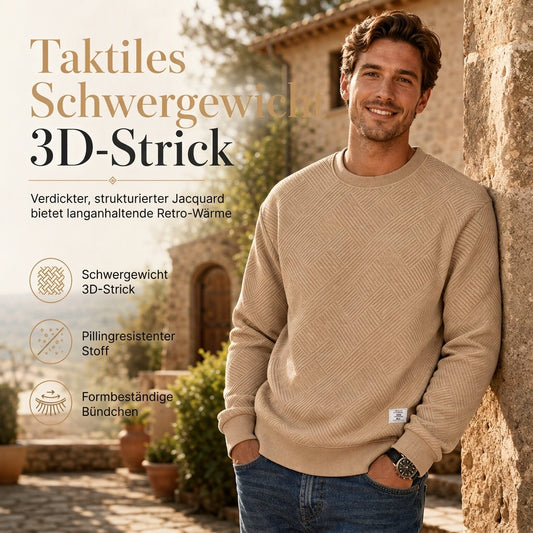 📢📢50%Rabatt!!!🎉✨Herren Langarm Jacquard Rundhals Sweatshirt – Lockere Passform, verdickt & für Herbst/Winter – Große Größen, bequemer Sitz & vielseitig kombinierbar – Perfekt für Alltag, Freizeit & kalte Tage