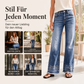 📢🎉Riesige Rabatte🛍️✨Damen Vintage Weitbeinjeans mit Rohem Saum